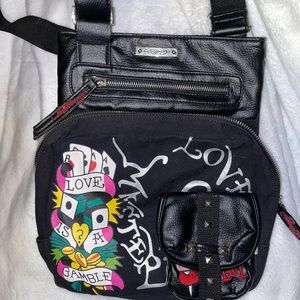 Ed Hardy  "Love is a gamble" bag